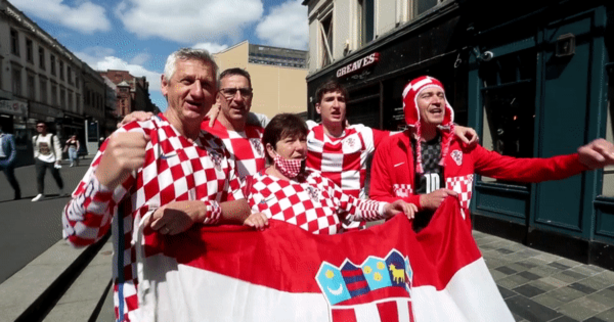VIDEO U Glasgowu nikad manje hrvatskih navijača, na Trgu tuga nakon gola Čeha
