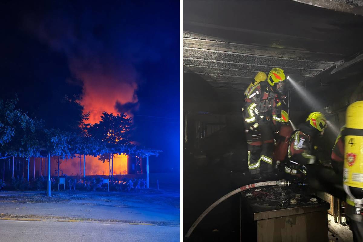 Požar u Rovinju. Izgorio restoran zbog kvara na zamrzivaču