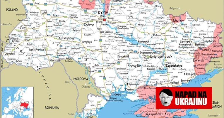 Ova karta pokazuje koliko je ukrajinskog teritorija Putin dosad osvojio