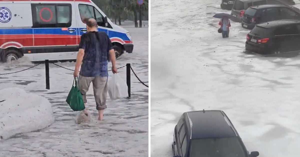 VIDEO Nevrijeme jučer zahvatilo poljski grad, ulice su bile prekrivene ledom
