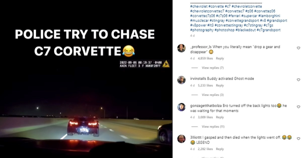 VIDEO Policajac pokušao zaustaviti Corvettu, ovaj nestao poput duha