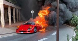 VIDEO Ferrarijev klasik se zapalio, reakcija obližnjeg stanara je za pamćenje