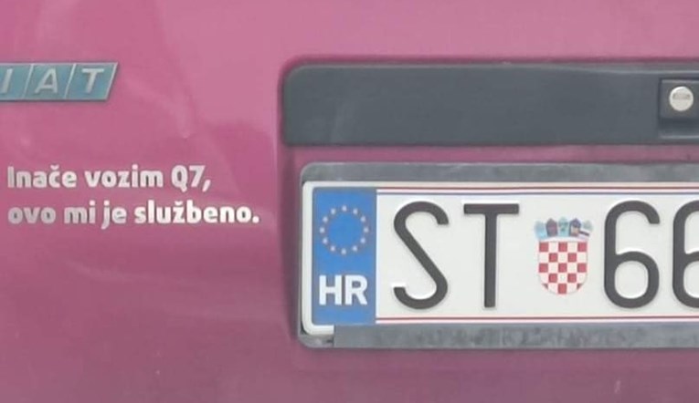 Splićanin nasmijao natpisom na autu: "Inače vozim Q7, ovo mi je službeno"