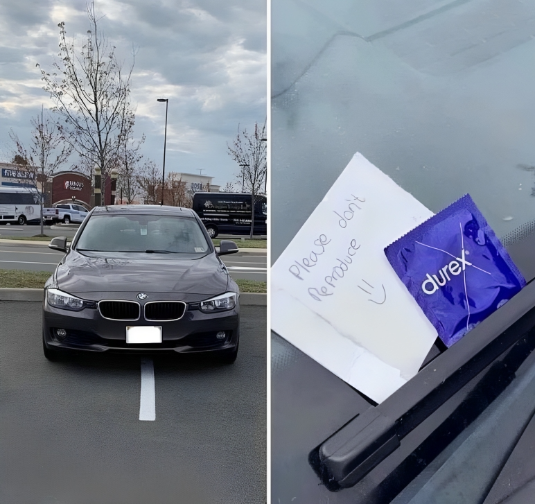 Vozač BMW-a zauzeo dva parkirna mjesta, netko mu ostavio kondom