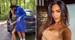 Atraktivna srpska pjevačica ljubi se s hrvatskim nogometašem naslonjena na BMW