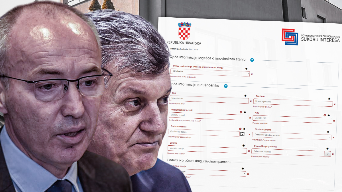 Ovo je prazna imovinska. Znate li je ispuniti ili ste tupavi kao ministri?