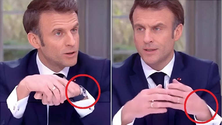 VIDEO Macron pod stolom skinuo skupi sat dok je u emisiji pričao o minimalcu