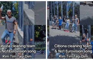 U Rim Tim Tagi Dim ritmu zaplesali su i volonteri koji su čistili Cibonu od grafita