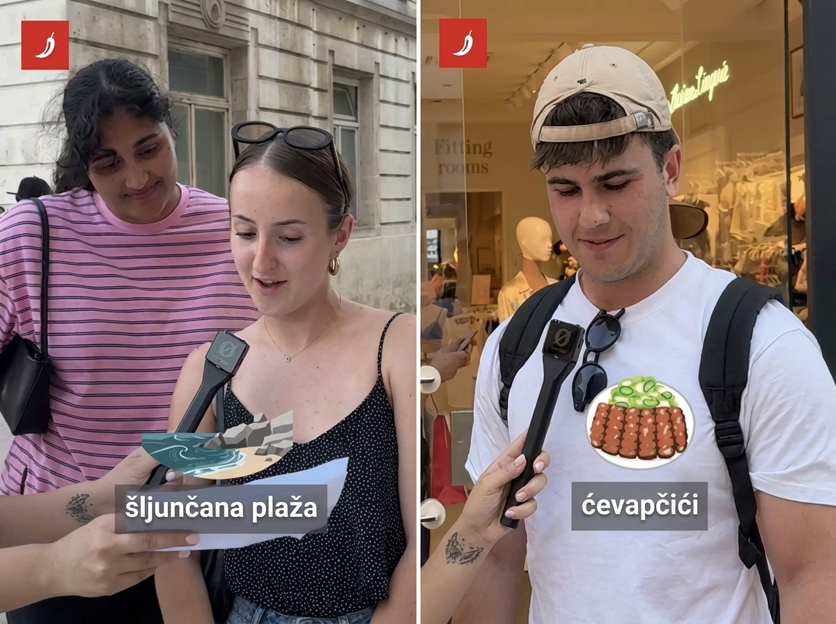 Split gori od vrućine i smijeha. Pitali smo turiste da izgovore hrvatske riječi