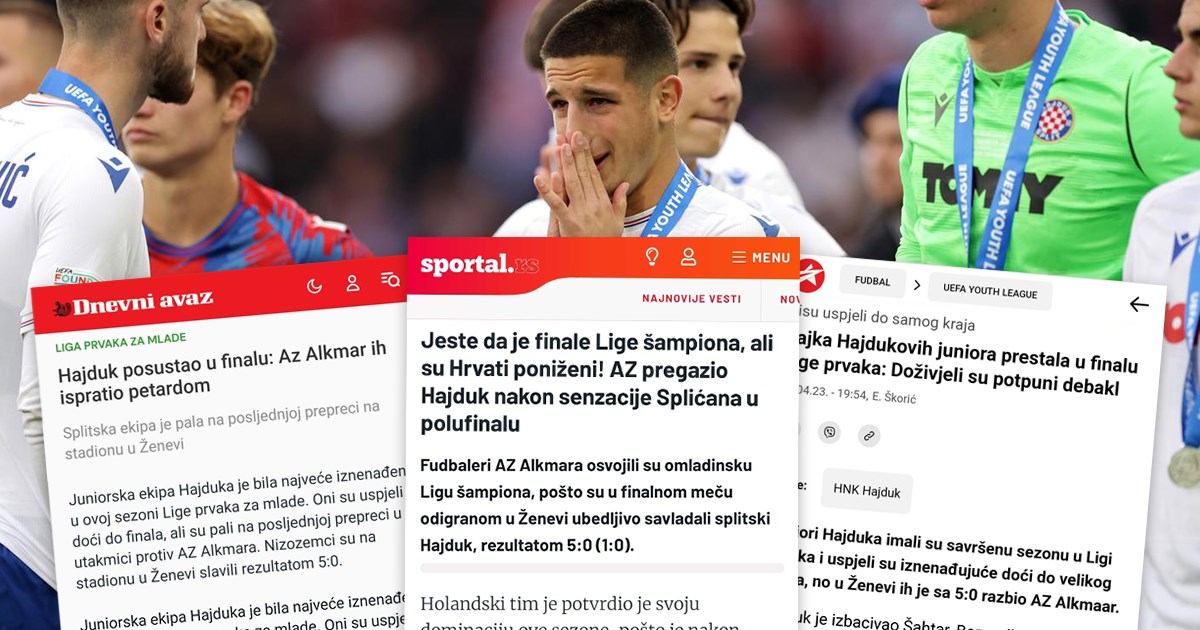 Regionalni mediji o Hajduku: Bruka, poniženje, debakl...