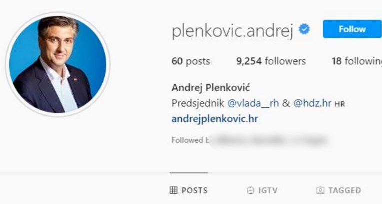 Andrej Plenković na Instagramu prati samo jednu poznatu Hrvaticu
