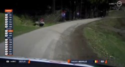 VIDEO Vodeći vozač izletio na Croatia Rallyju. Skoro se zabio u hrvatsku zastavu