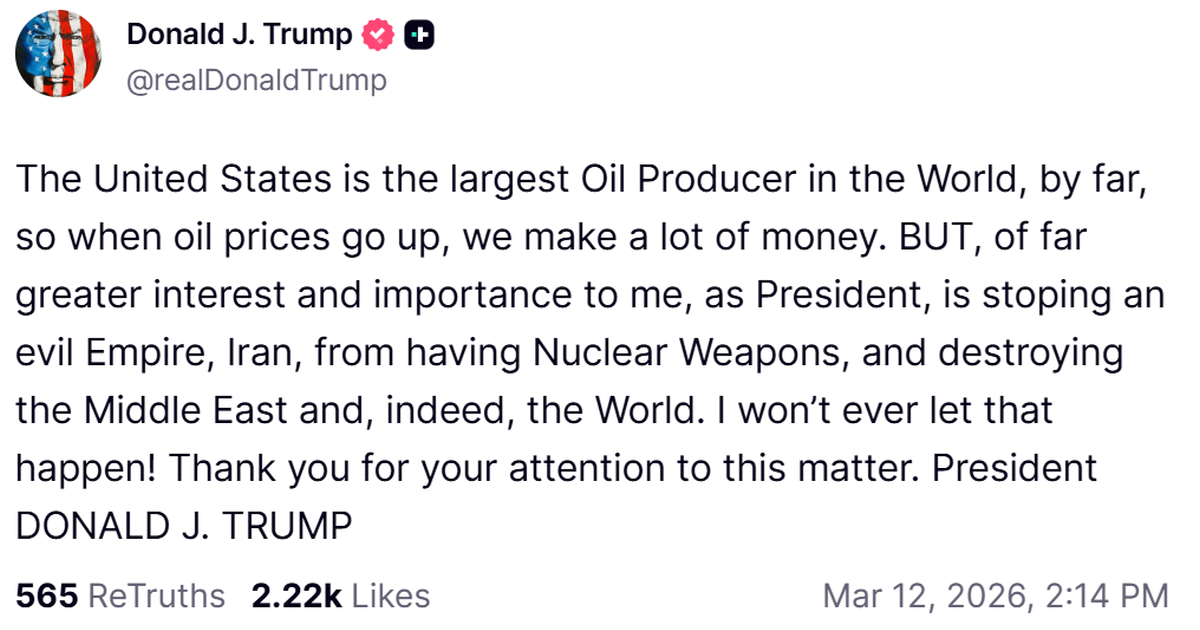 Trump: Zarađujemo mnogo novca. ALI, imam puno važniji cilj