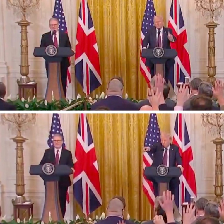 Pogledajte trenutak kad je Trump prekinuo Starmera i novinara na presici: "Dosta"