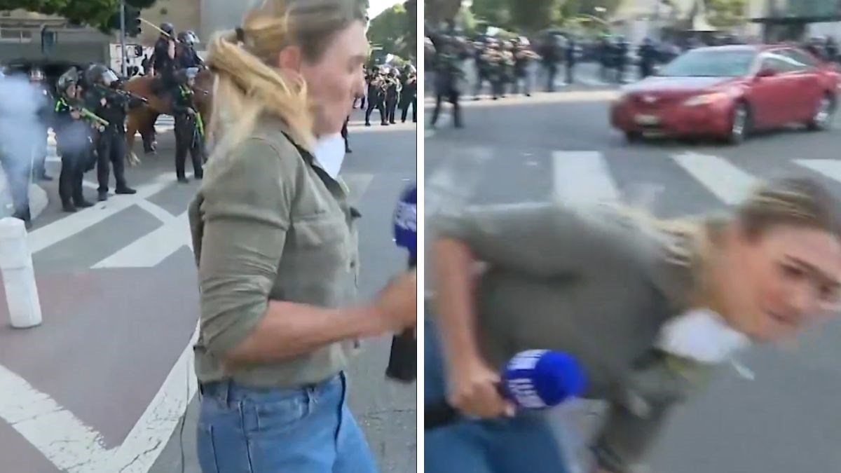 VIDEO Policajac u LA-u ispalio gumeni metak u reporterku