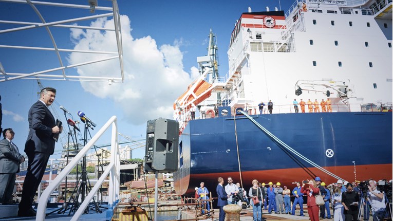 Brodogradilište 3. maj isporučilo novi brod, Plenković direktora nazvao neustrašivim