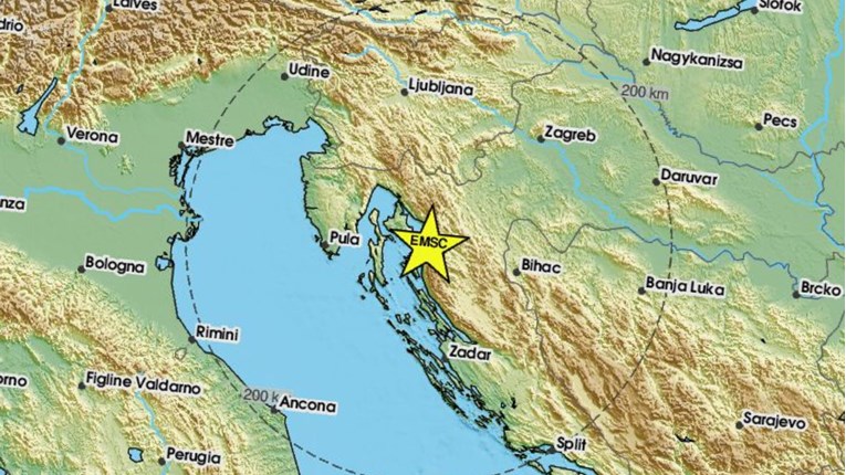 Slabiji potres kod Senja