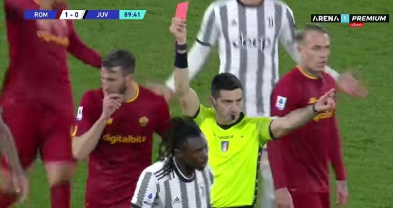 Pogledajte kako je napadač Juventusa dobio crveni za 40 sekundi