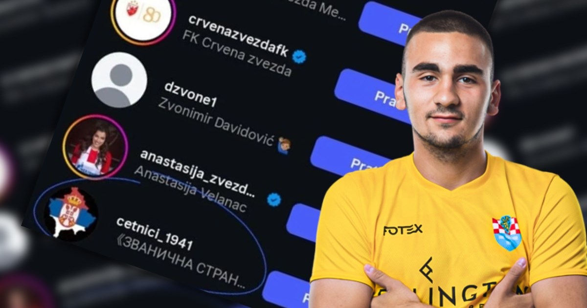 Vukovar raskinuo ugovor s golmanom jer je lajkao četničke stranice na Instagramu