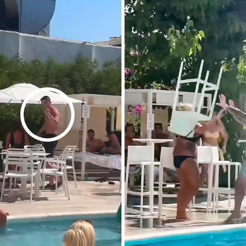 VIDEO Engleski nogometaš se potukao na Ibizi. Bacio je stolac ženi u glavu