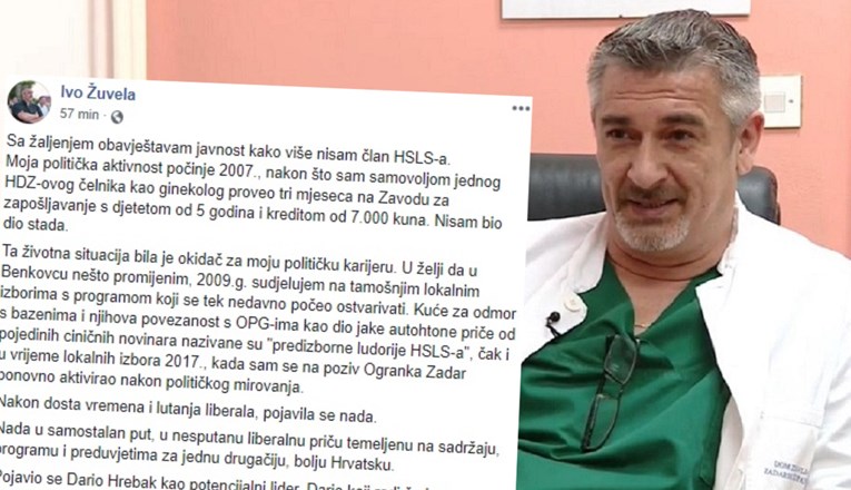 Zadarski liječnik napustio HSLS zbog pregovora s HDZ-om: Ne želim biti dio te priče