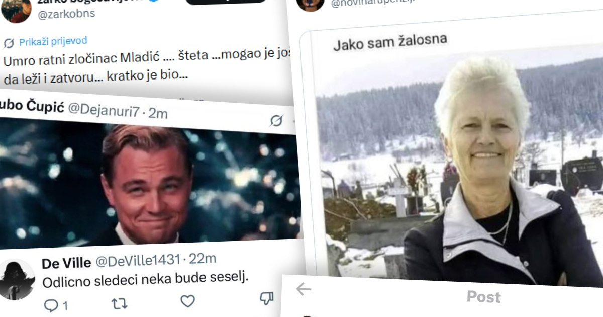 Srpski tabloidi o Srbima koji slave Mladićevu smrt: "To su srbomrzci i neljudi"