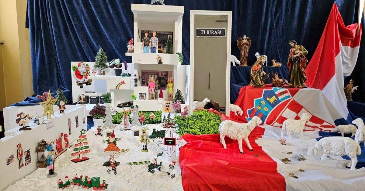 Jaslice u šibenskoj crkvi: Ti biraš - istospolni parovi i Advent ili Isus i Hrvatska