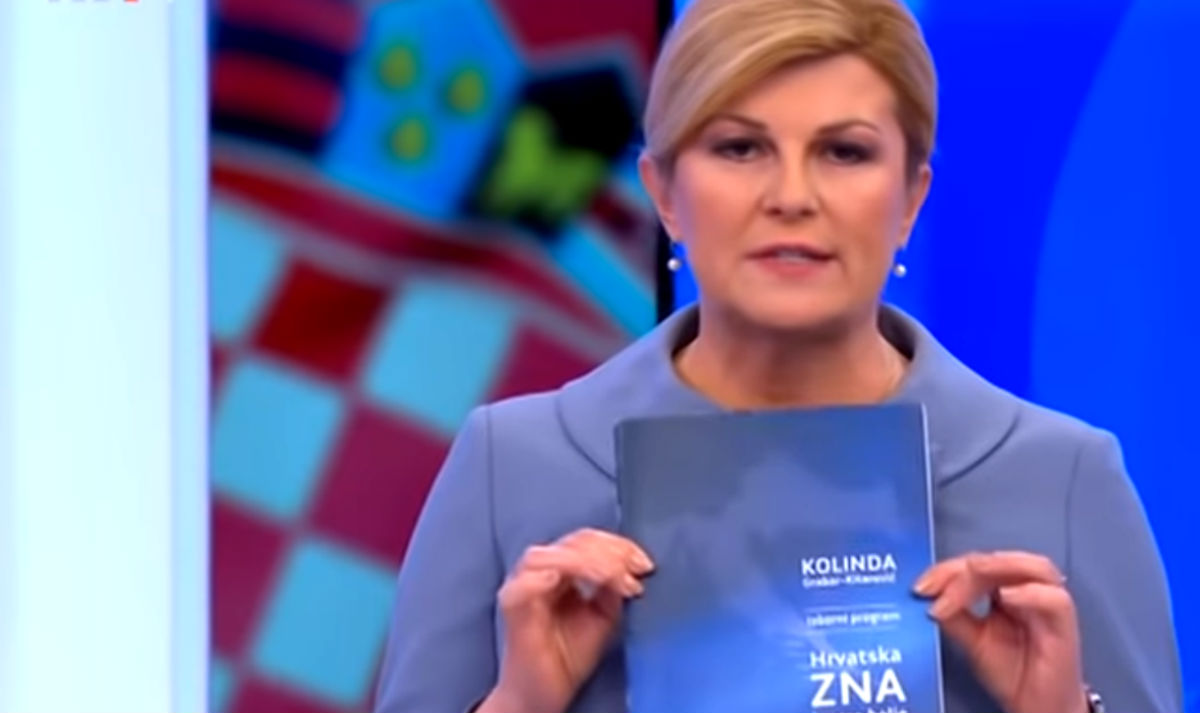 Kolinda neumorno maše svojim programom. U njemu nema ničeg