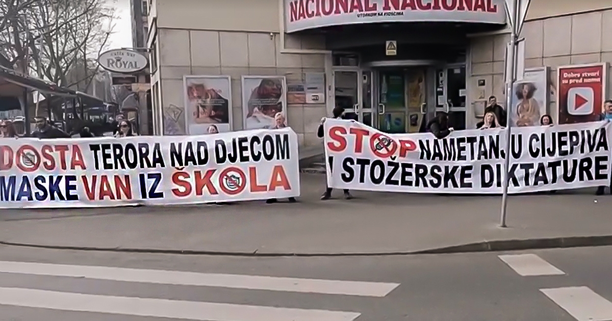 U Zagrebu prosvjedovali protiv maski u školama: "To je čisti teror nad našom djecom"