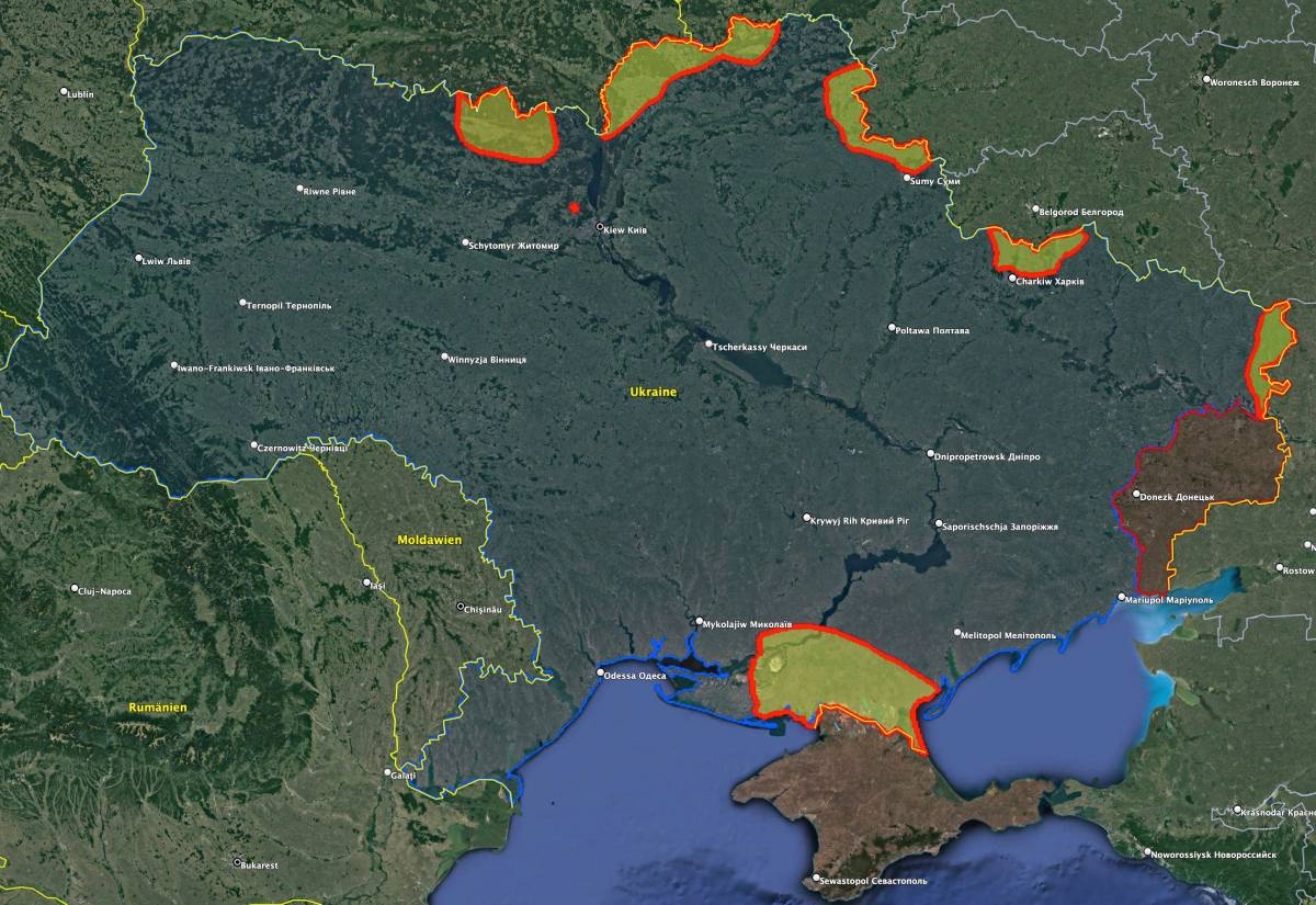 Pogledajte kartu: Ovo su dijelovi Ukrajine koje napadaju Rusi