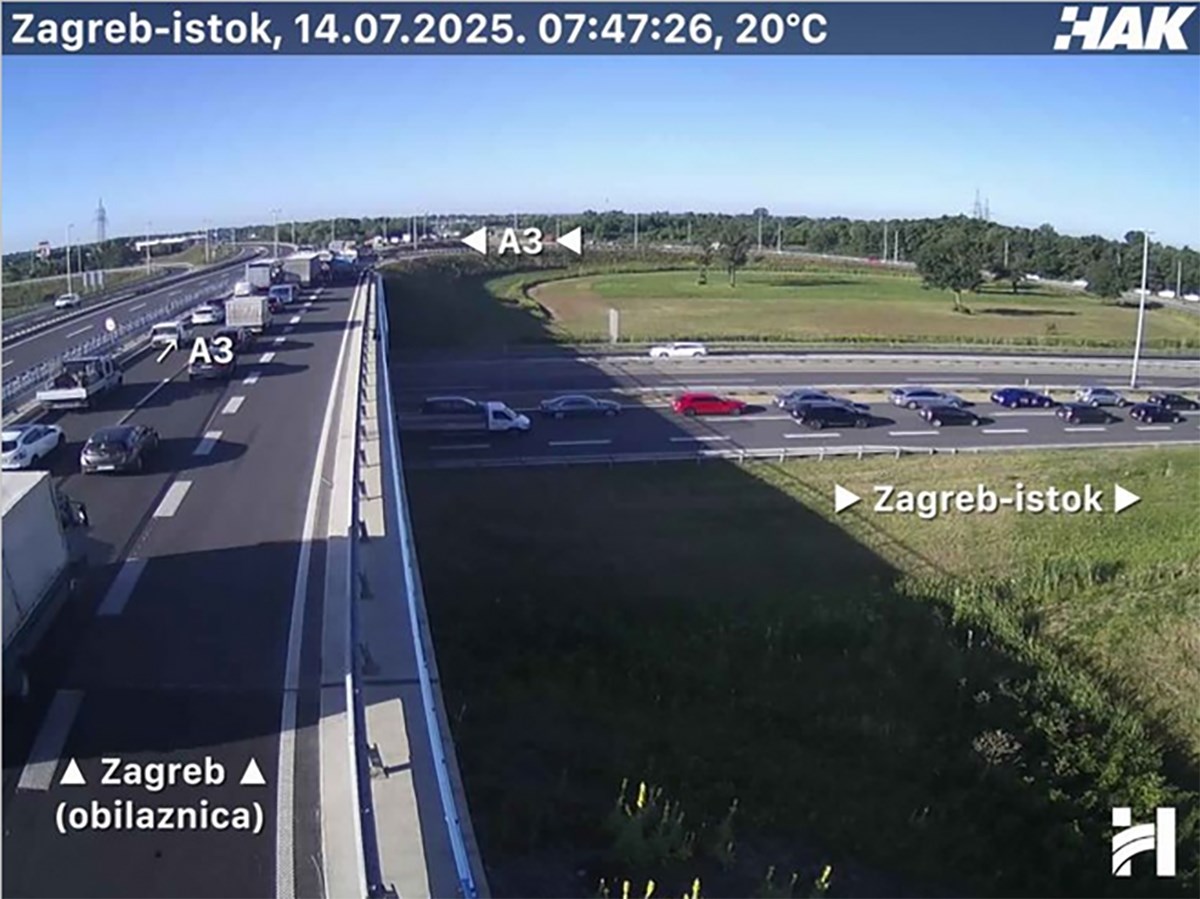 U smjeru Zagreba kilometarske kolone. Na istoku 10 kilometara, na zapadu 5