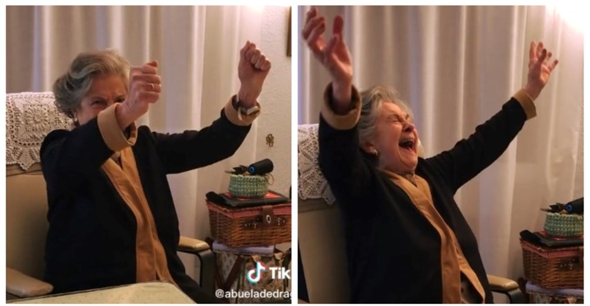 Baka Guadalupe (88) navijala za Španjolsku, njezine snimke su hit: "Ajmo, sine"