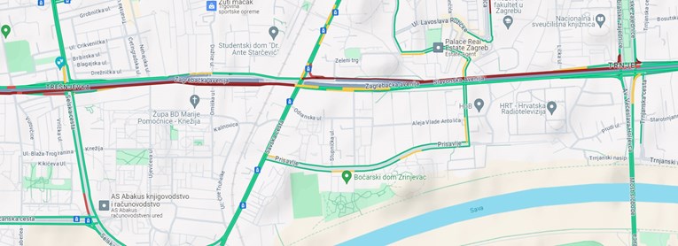 Ogromna gužva u Zagrebu, zatvoren podvožnjak ispod Savske