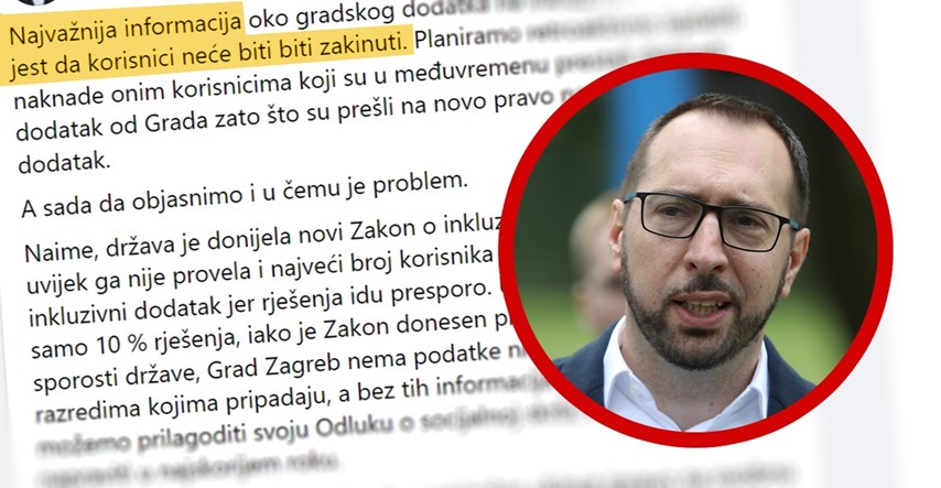 Tomašević o inkluzivnom dodatku: Sve ćemo isplatiti retroaktivno, država je kriva