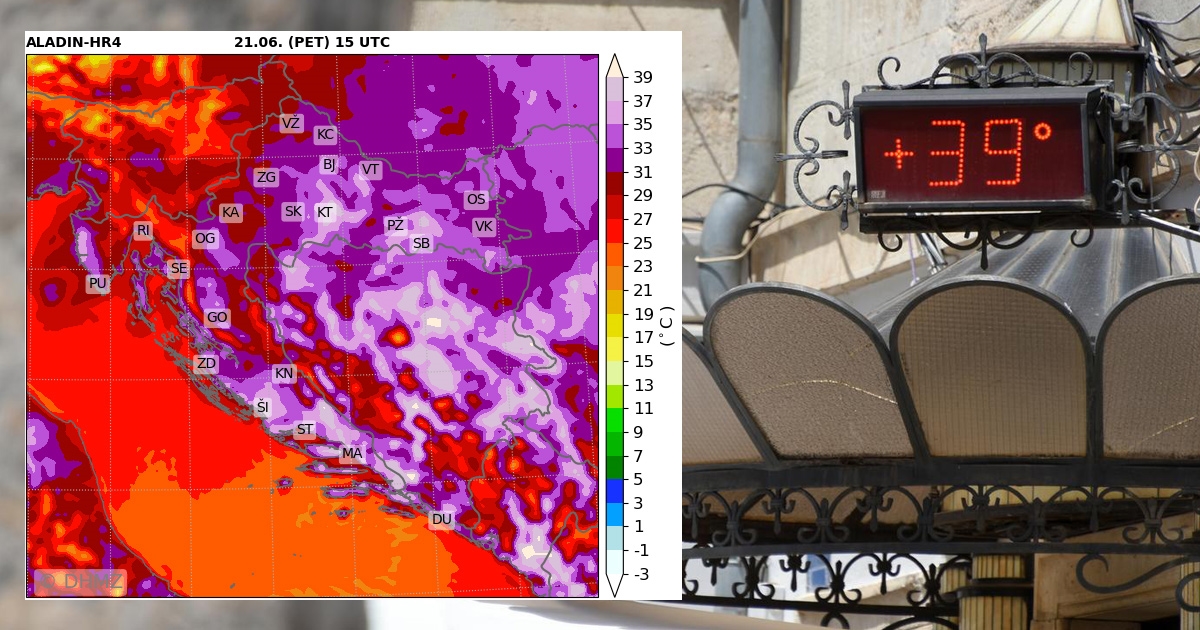 Danas je vrhunac toplinskog vala. Na snazi upozorenja, temperature do 40