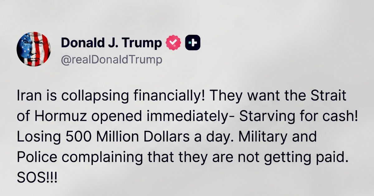 Trump nakon zaokreta: Iran je pred financijskim slomom. SOS!!!