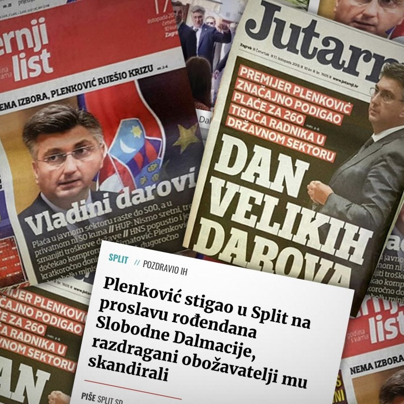 HDZ želi prisiliti građane da plaćaju Večernji, Slobodnu i ostale koji hvale vladu