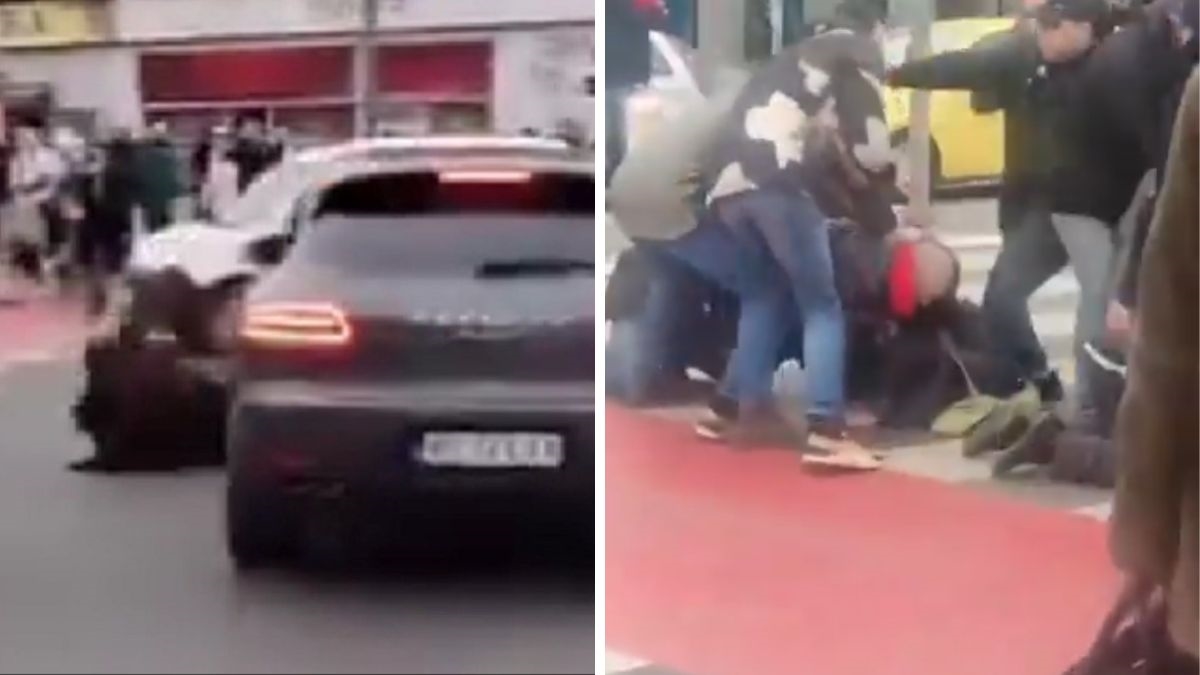 VIDEO Autom se zabili u prosvjednike u Srbiji pa izašli i mlatili ljude