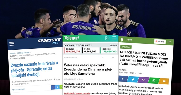 Srpski mediji o utakmici Dinama i Zvezde: Spremite se za povijesni dvoboj