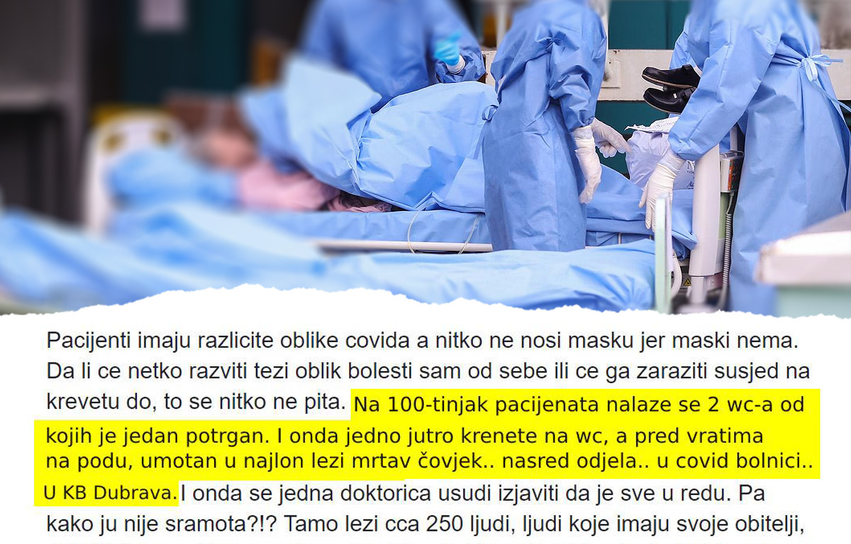 Širi se status o KB Dubravi: Ujutro krenete na WC, a pred njim leži mrtav čovjek