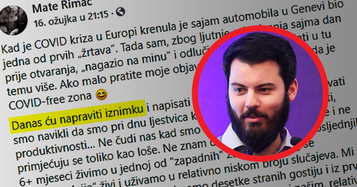 Mate Rimac: Oko covida mi je ključan izvor informacija Nenad Bakić