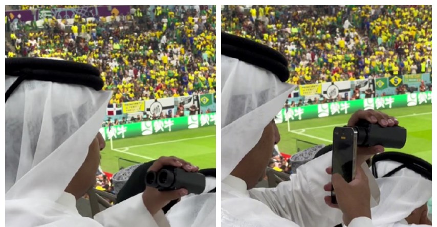 "Ovo je pravi VAR": Navijač u Kataru snimljen kako prati utakmicu na neobičan način