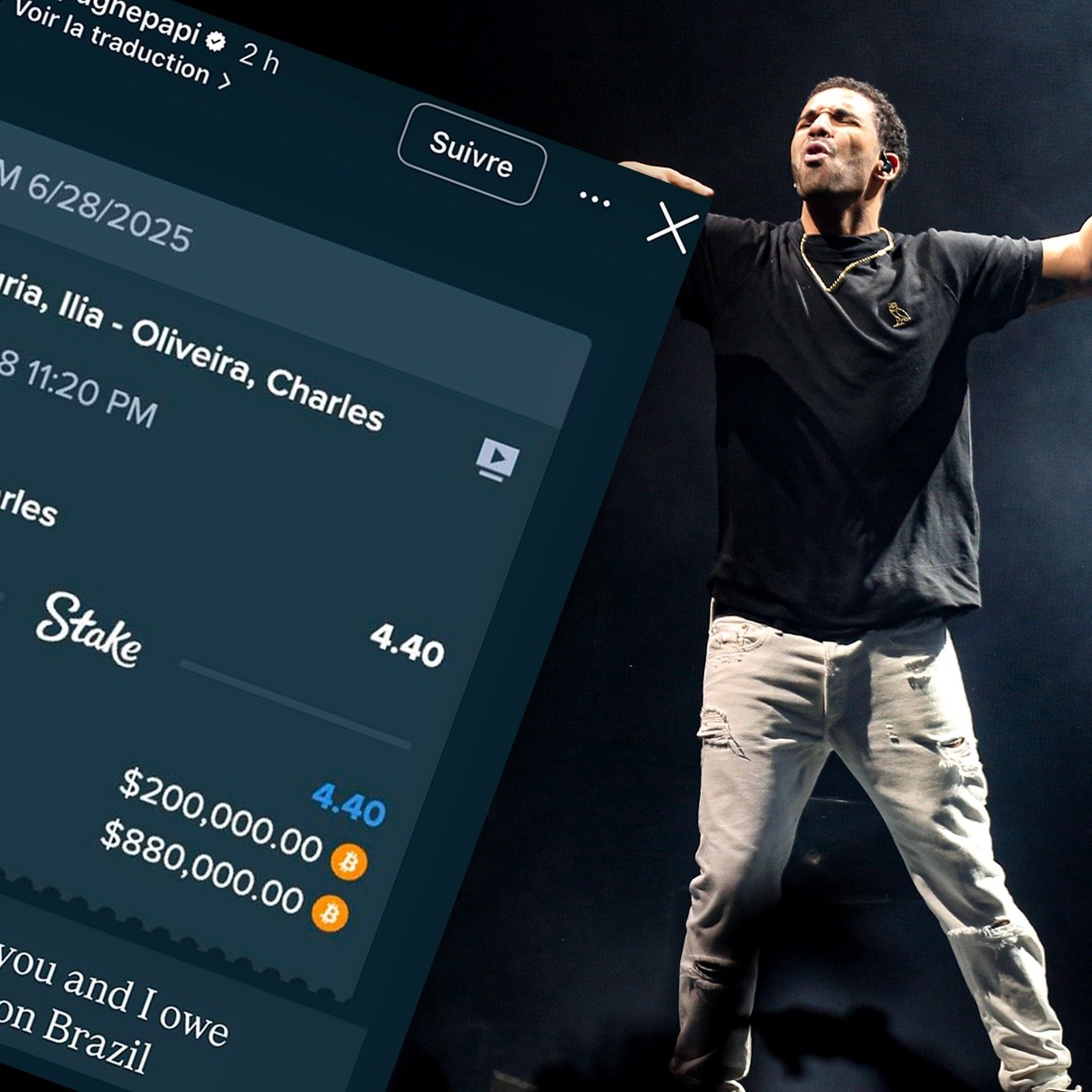 Drake se za vikend kladio na UFC. Na jednom paru je izgubio bogatstvo