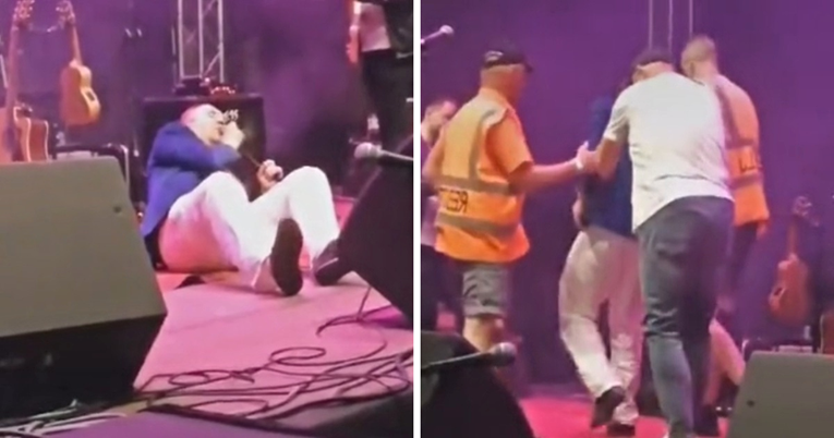 VIDEO Grdović pao na koncertu i nije mogao ustati. Zaštitari ga odveli s pozornice