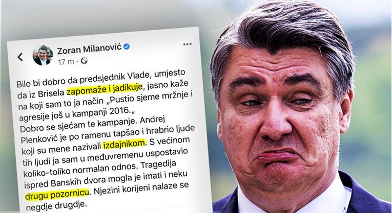 Milanović Plenkoviću: Tragedija ispred Banskih dvora mogla je imati i drugu pozornicu