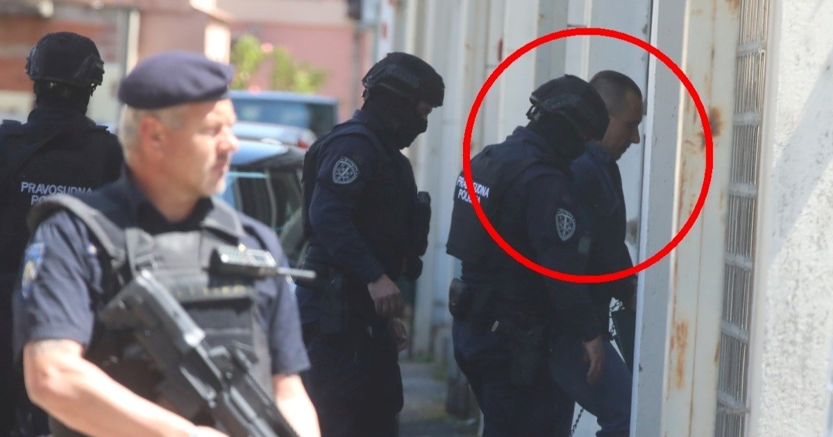 FOTO Policija naoružana do zuba dovela Srđana Mlađana na sud