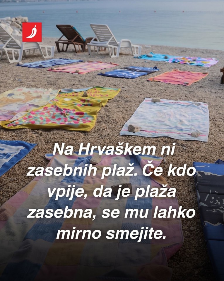 Dragi turisti, ne nasedajte napisom "private beach" na Hrvaškem
