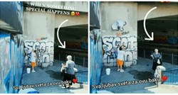 Baka iz Beograda dala sok tipu koji je na ulici radio grafit, video postao hit
