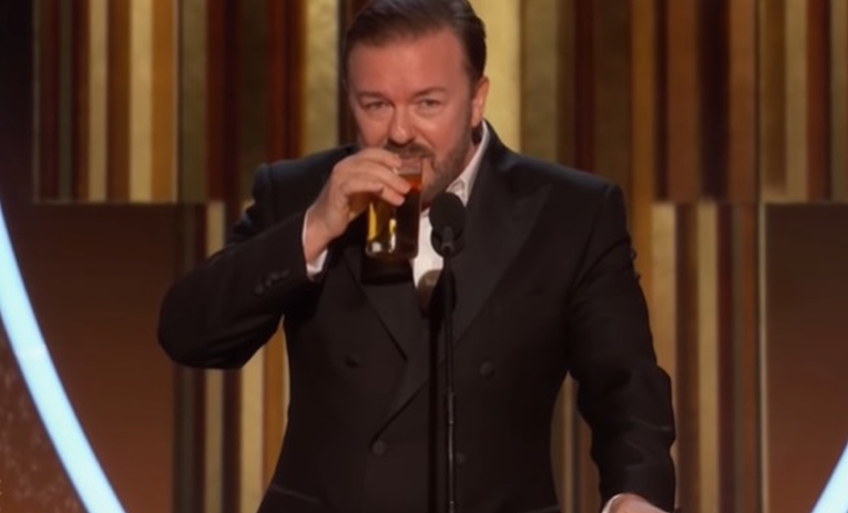 Izvrijeđao Hollywood: Ricky Gervais šokirao glumce govorom na Zlatnim globusima