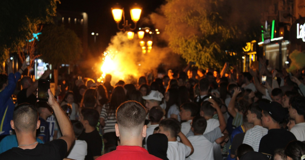 FOTO Plavo-žute boje zavladale Skopljem i Novim Pazarom tijekom utakmice BiH